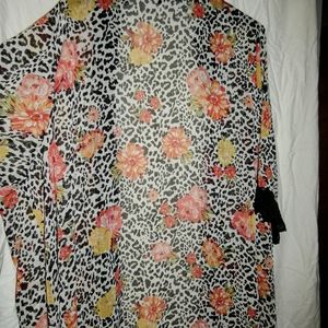 Rose and animal print Duster